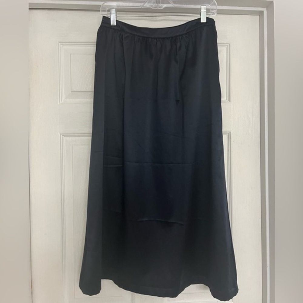 Pim + Larkin Black Satin Skirt, size S